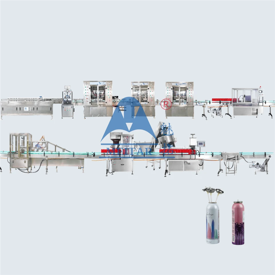 100CPM High-speed Aerosol Filling Machine Packing Line