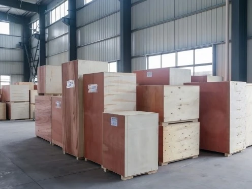 Finished-equipment packing workshop at Meitar. Manufacturer photograph.